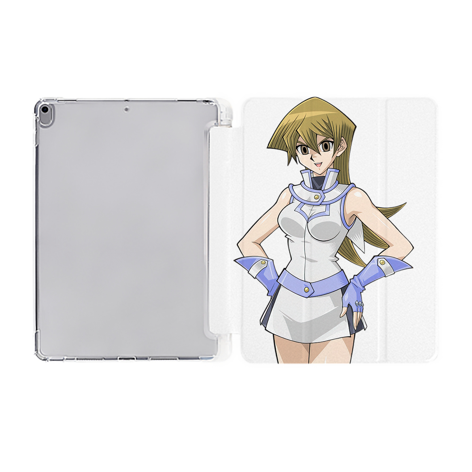 （画像用） 遊☆戯☆王 Yu-Gi-Oh! IPad ケース ペン収納付き 三つ折りスタンド PUレザー×シリコン 対応機種9.5/10.5/10.9インチ
